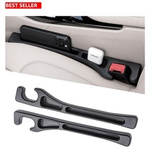 Car Seat Gap Filler Organizer 2 PCS Black Universal Plug Blocker Anti-Drop