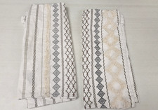 Ink Ivy Imani Cotton Printed Chenille Textured Two King Pillow Shams Ivory