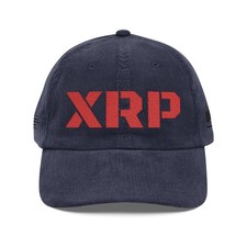 XRP FREEDOM embroidered corduroy vintage baseball hat, crypto currency, gift