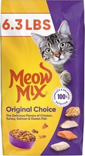Meow Mix Original Choice Dry Cat Food, 6.3 Pound Bag 2.19 per gallon
