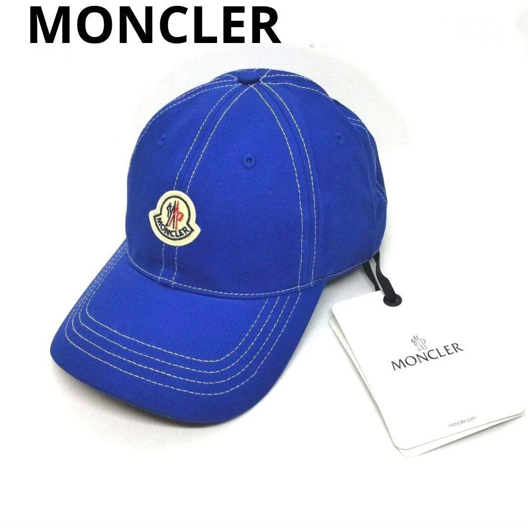 Brand New MONCLER Baseball Hat Stitch Blue | eBay