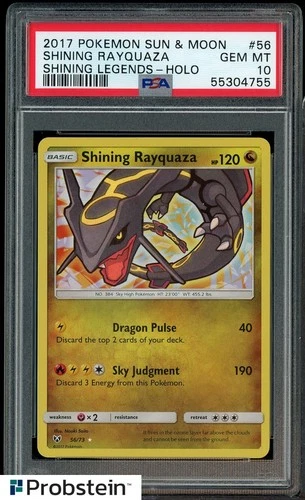 2017 Pokemon Sun & Moon Shining Legends #56 Shining Rayquaza Holo PSA 10