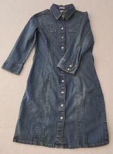 Old Navy denim snap-up stretch short sleeve dress size 4