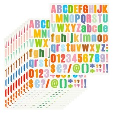 810 Pcs 1 Inch Alphabet Stickers, 10 Sheets Waterproof Numbers Letter Stickers