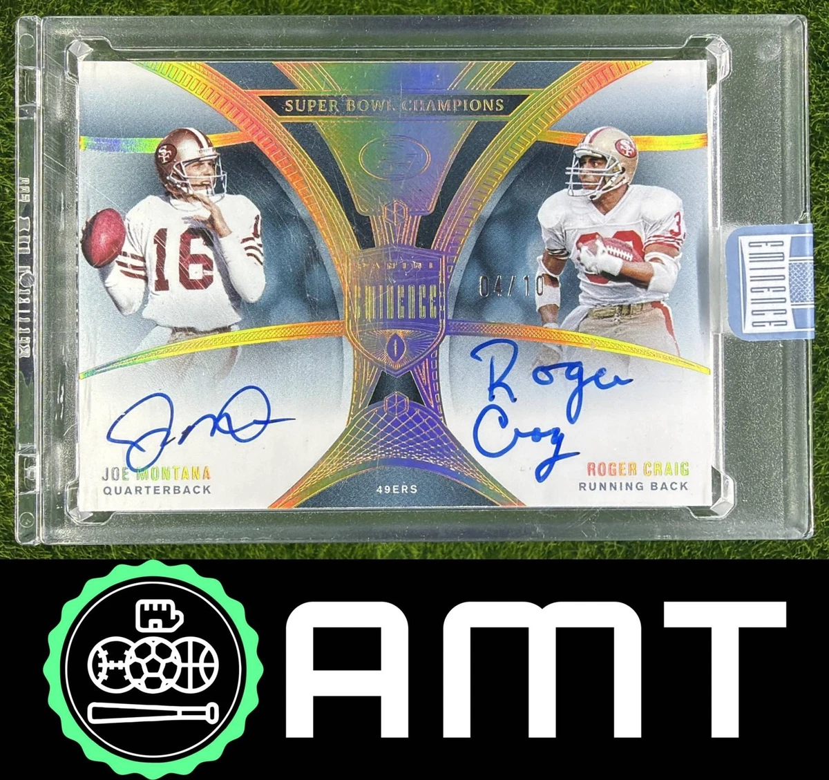 Panini Joe Montana Autographed Football Sports Trading Cards