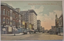 Vintage Postcard Cherry Street Scene Looking East Macon Georgia   AA131
