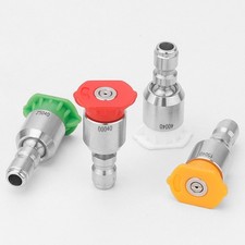Puntas de boquilla de pulverización de lavadora de alta presión QuickConnect de acero inoxidable 360° 4000Psi