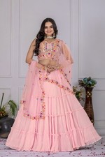Indian Designer Star Fox Georgette Lehenga Choli Net Dupatta Festive Wear