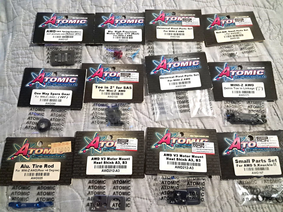 RC Parts Lot x22 ~ Atomic ~ Upgrade Parts for Kyosho Mini Z AWD - Image 2 of 3