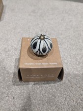 Zara Home 2 Ceramic Door Knobs new in box with black paint pattern