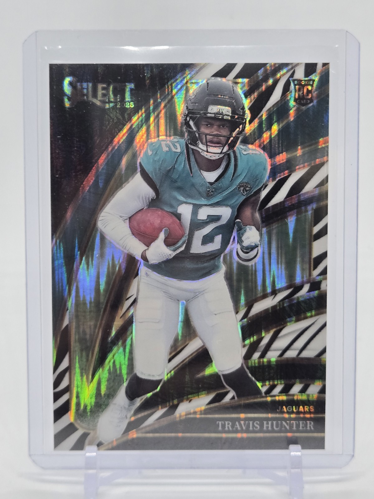2025 Panini Select Travis Hunter Club Level #228 Zebra Shock Prizm RC