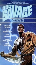 Paperback Cover Poster - Doc Savage Omnibus #5 (1988) Canvas Art Poster 14"x24"