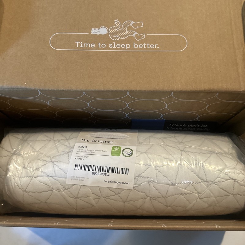 Coop Home Goods Original Adjustable Pillow, King Size King, White