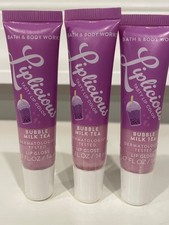 3 Bath Body Works Liplicious Bubble Milk Tea Lip Gloss -SEALED
