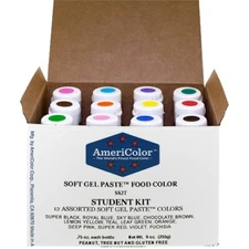 AmeriColor Student Kit, Soft Gel Paste, 12 .75 Ounce Bottles