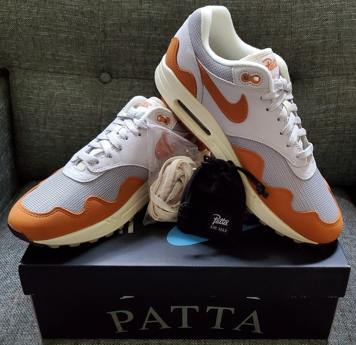 パタ×ナイキ PattaxNike Air Max 1 Monarch Special Box Nike Air Max 1 x Patta Special Box Waves Monarch 2021 US