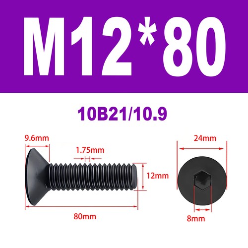 10.9 Senkkopfschrauben DIN 7991 Innensechskant Schwarz Senkschraube M6-M14 - Bild 89 von 111