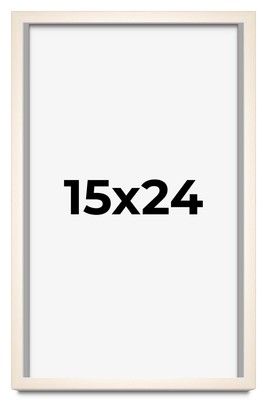 15x24 Frame White Wheat Solid Wood Picture Frame | Moulding Width 0.75 Inches |