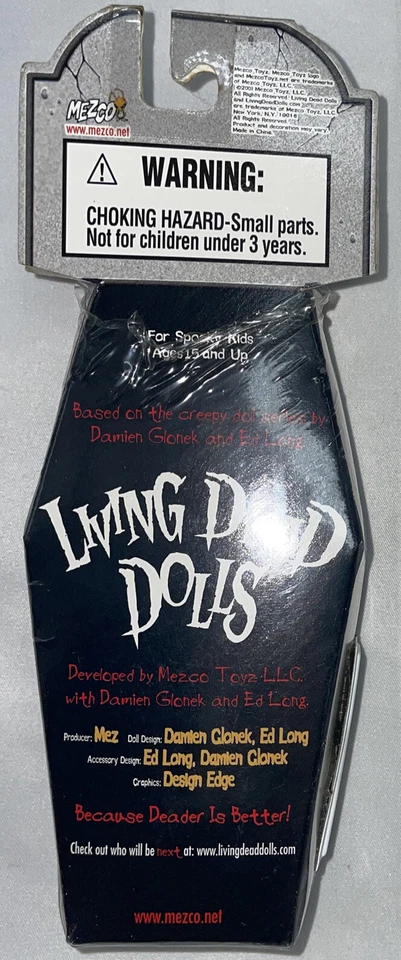 Кукла 2001 Living Dead Dolls серия 2 Minis: Lou Sapphire 4 дюйма в оригинальной коробке - Изображение 2 из 3