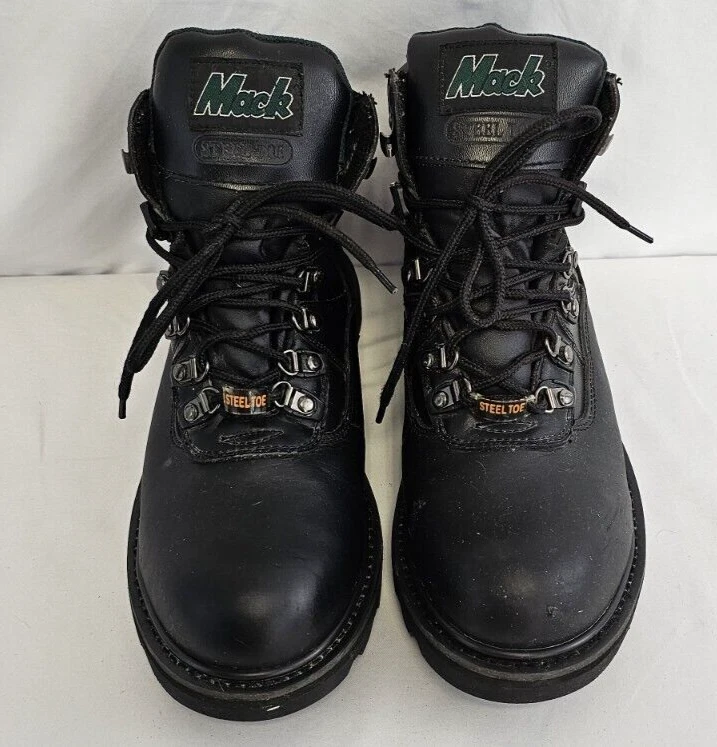 MACK American 钢制鞋头公司男式黑色靴子 10.5M 码系带 — 第 3/4 张图片