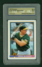 Mark McGwire 1991 Bowman Baseball Card #234 A's USA Graded 8.5 NMMT+