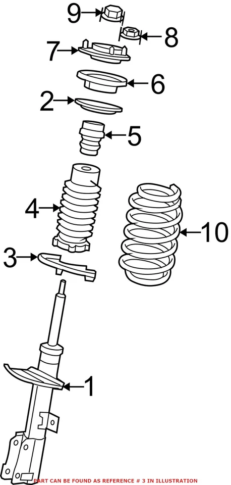 Aislador de resorte helicoidal inferior Mopar genuino OEM para Dodge Journey 68210979AA Foto 2 de 2