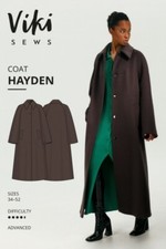 Vikisews Sewing Pattern Hayden Coat Coats UK 4-22