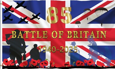 Flagge Zum 85. Jahrestag Der Schlacht Um Großbritannien – 150x90 Cm, Aus Polyester Für Draußen & Drinnen, Inkl. Ösen