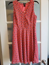 Ann Taylor Factory Coral Print Sleevless Dress 6 NWT