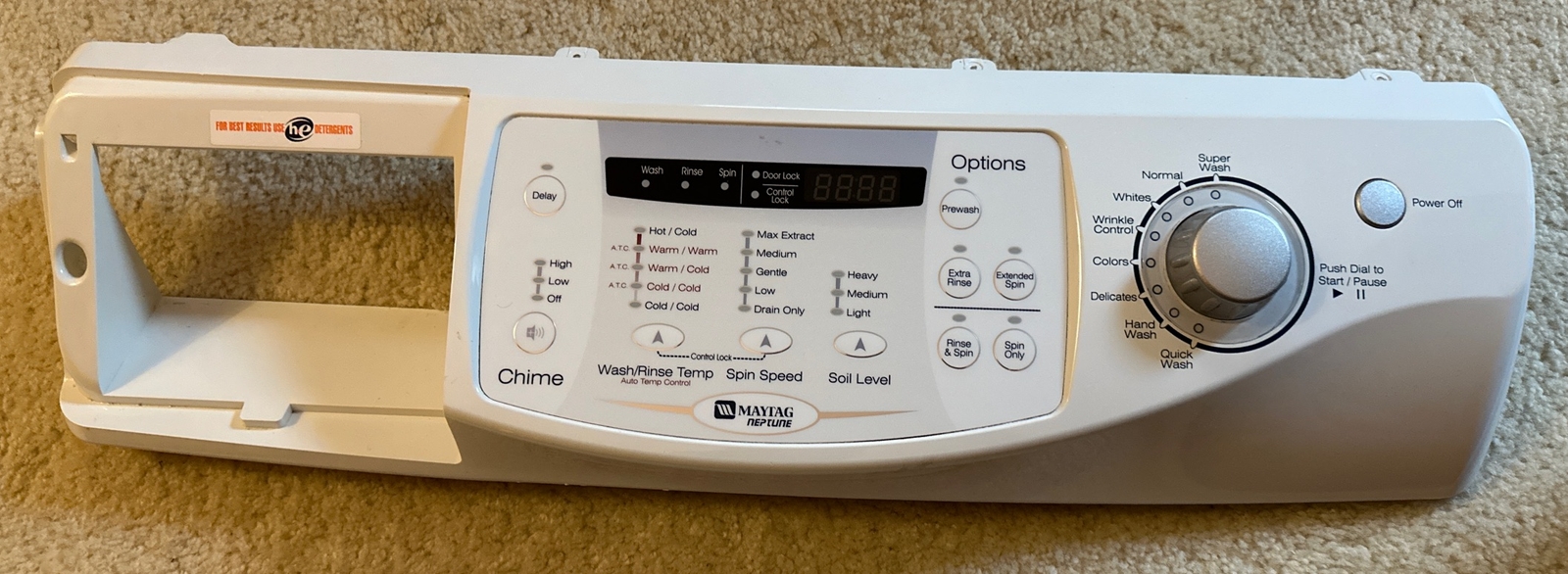 Maytag Neptune MAH8700AWW Washer Control Board & Face Panel Working