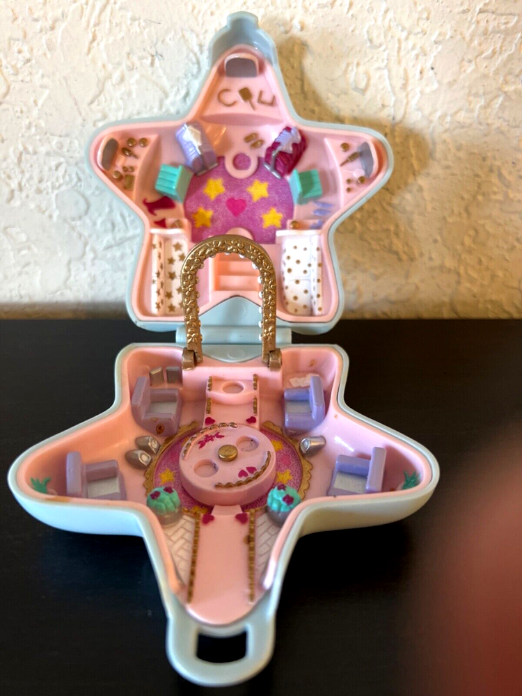 Vintage 1992 POLLY POCKET Bluebird Fashion Fun Blue Star COMPACT ONLY No Figure