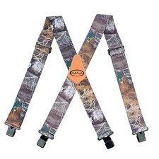 Men's Suspenders Fully Elastic 2 inch Wide X back Heavy Duty Tradesperson's P...