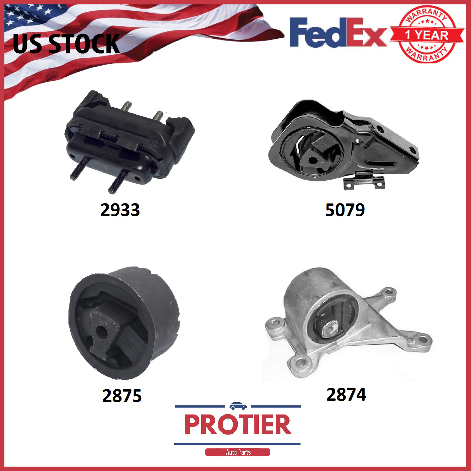 99-05 Pontiac Grand AM/ Oldsmobile Alero 2.4/ 3.4L Motor & Trans. Mount Set 4PCS