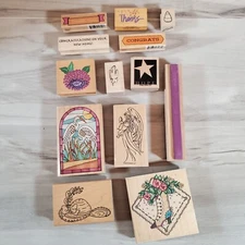 Rubber Stamps Lot New Used Studio G Stampede Stampin Up Sarasota Commotion 
