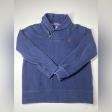 VINTAGE 90'S POLO RALPH LAUREN Kids SWEATER Blue Cotton Size S/8Y