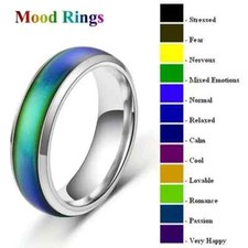  New Beautiful Mood Rings with 12 Changing Colors Sizes 6-11 
