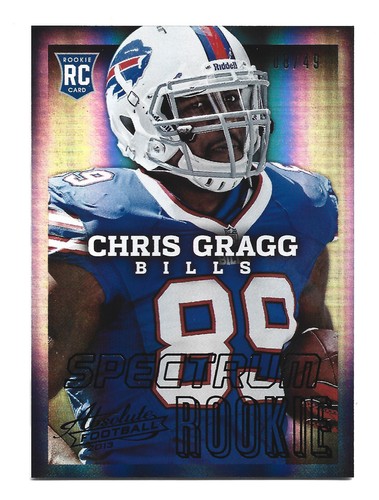 /49 Spectrum Black 2013 Panini Absolute Rookie Chris Gragg #111 Buffalo Bills RC