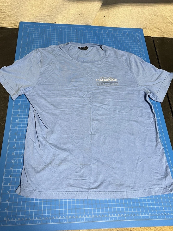 CAMISA MADONNA CONFESSIONS TOUR EQUIPO LOCAL 2006 XL Azul De Colección Rara Foto 2 de 4
