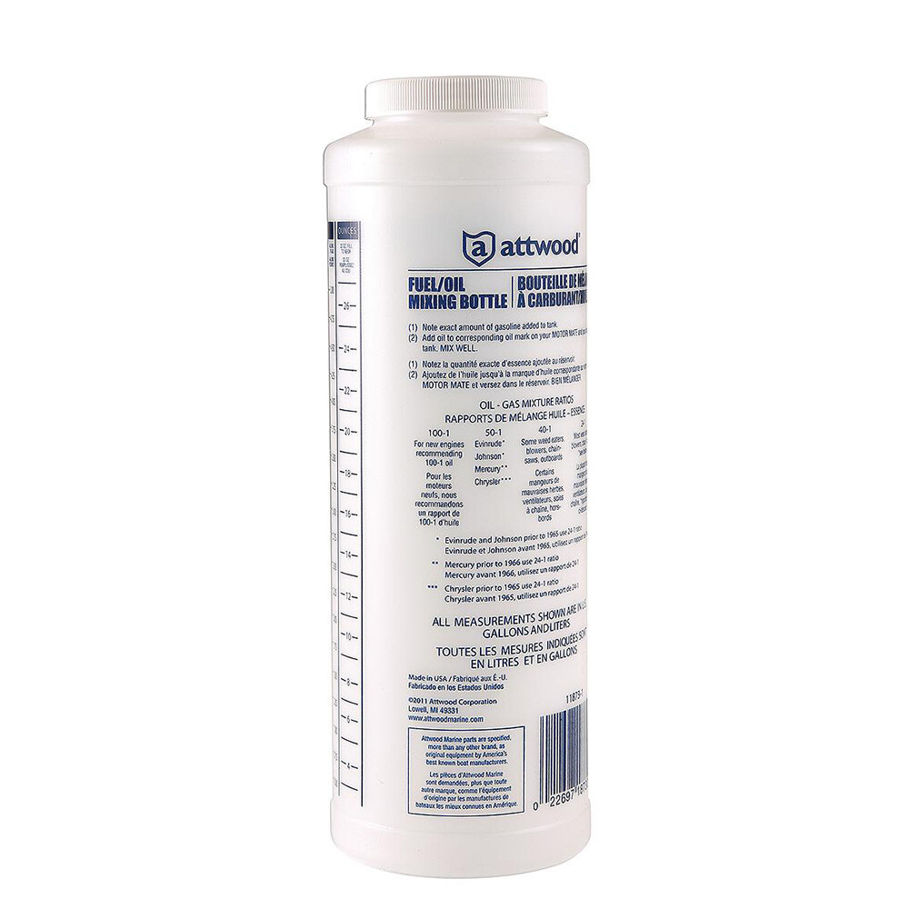 ATTWOOD FUEL/OIL MIXING BOTTLE