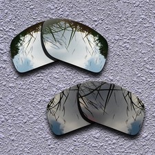 Silver Titanium Black Replacement Lenses For-Oakley Straightlink Polarized
