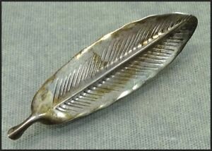 Sterling Silver Stuart Nye Leaf or Feather Brooch Pin
