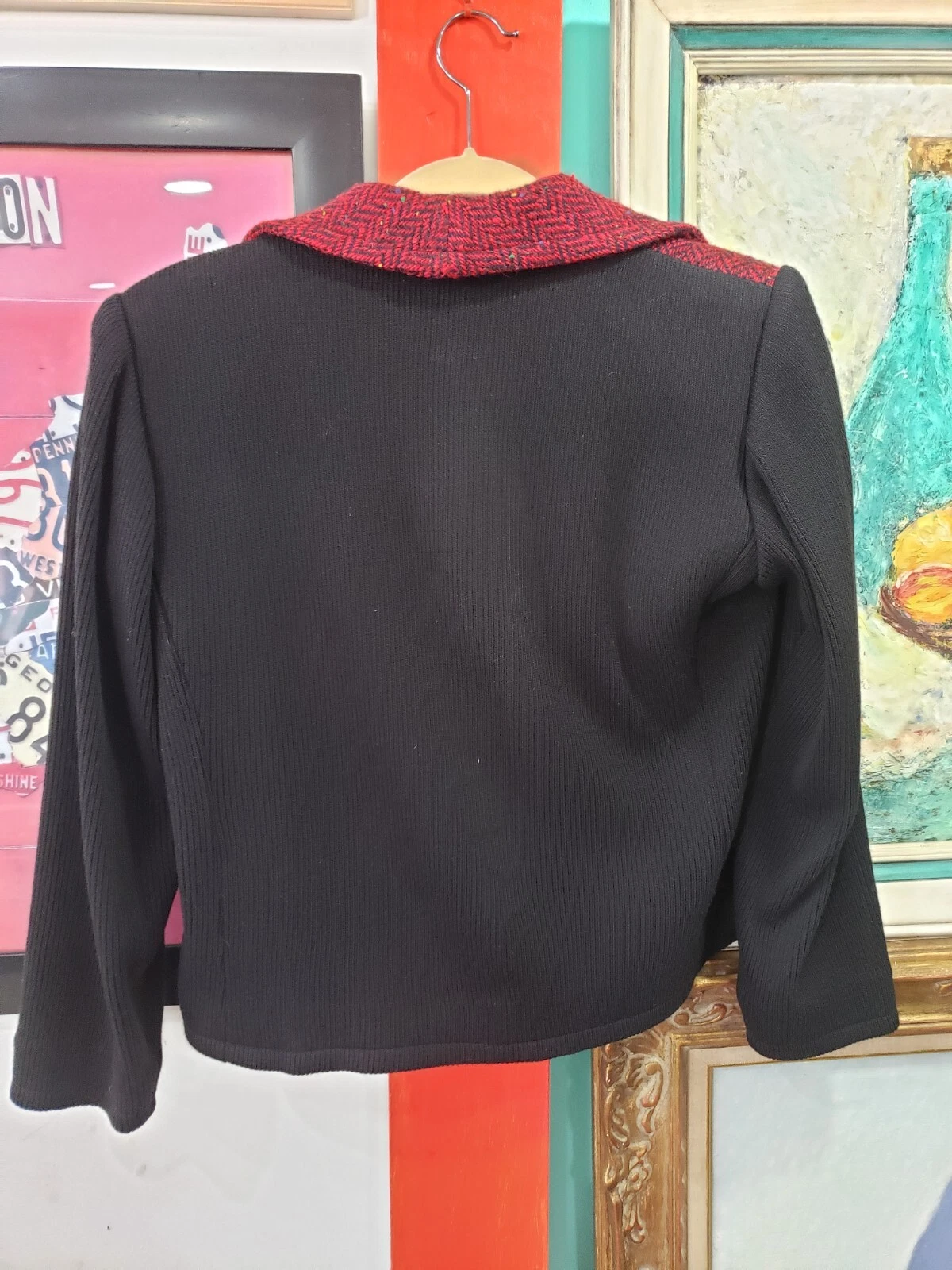 SAINT LAURENT (YSL) Giacca Vintage anni '80 SAINT LAURENT RIVE GAUCHE Lana Rossa Vlk 38 Made in France