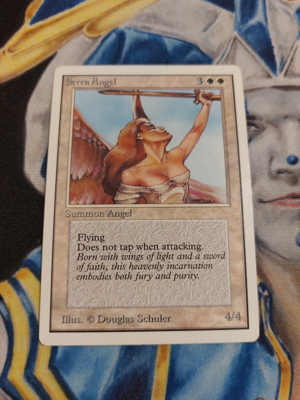 Serra Angel MTG Unlimited Uncommon White Creature Moderately Played x1 GG11