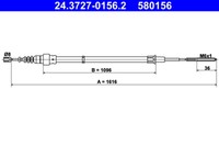 Handbremsseil Vw T. Golf 91-97 Le/Pr