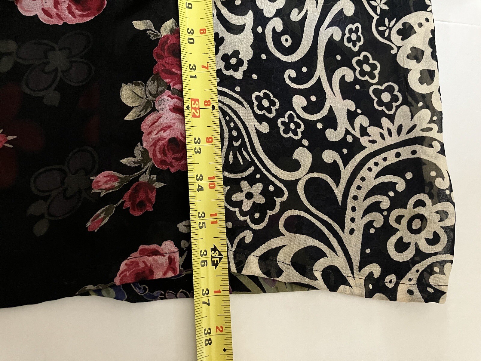 Sacred Threads Georgette Floral Patchwork Long Sk… - image 5