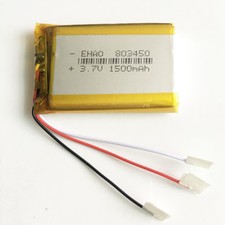 3.7V 1500mAh Lipo Rechargeable Battery 3 wires replace cells For DVD 803450