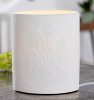 Gilde Porzellan Lampe Ellipse Mohnblume 20 Cm Fensterlampe Dekolampe 32015