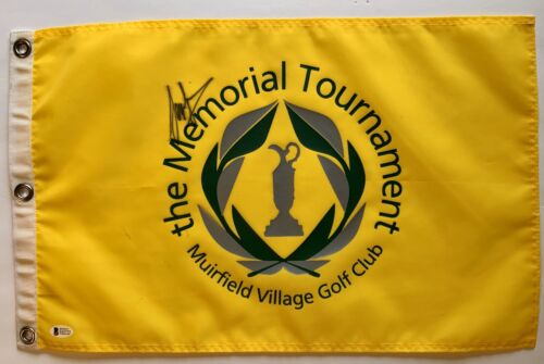 Sergio Garcia signed Memorial Flag beckett coa pga golf liv ryder cup - Picture 6 of 12