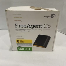 Free Agent Go Seagate Portable External Hard Drive 160 GB with box
