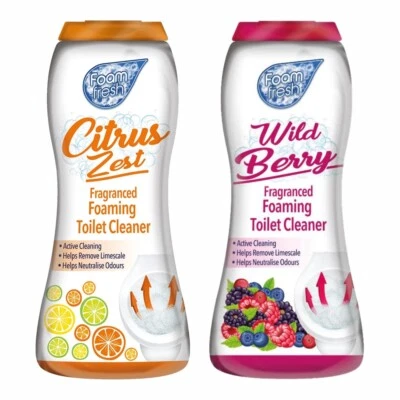 DUZZIT 2 x Foaming Toilet Cleaner CITRUS ZEST / WILD BERRY Scents Bathroom Cleaning